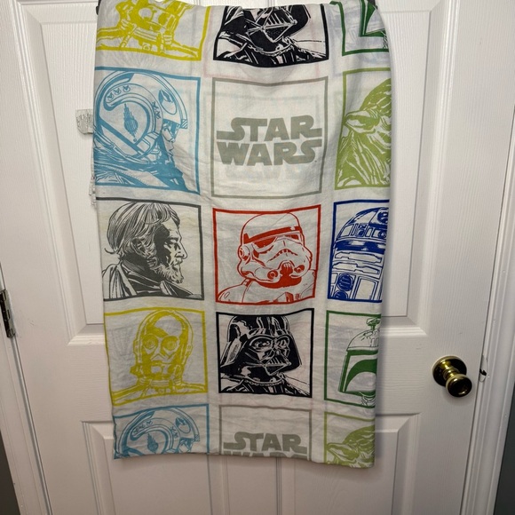 Star Wars 90’s Vintage Graphic Flat Top Sheet Full Size GUC - Picture 1 of 3